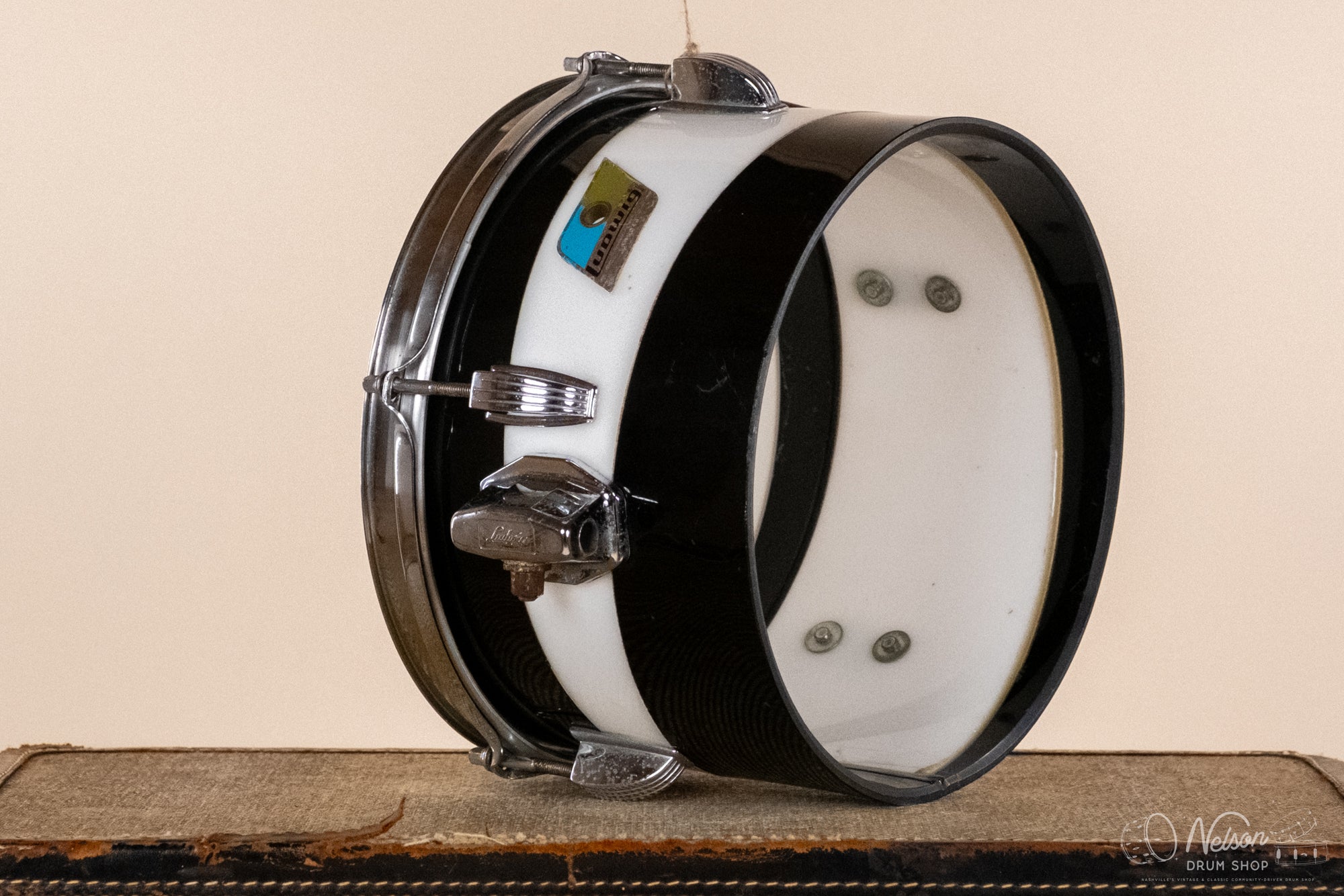 1970s Ludwig VIstalite Pattern D in Black/White - 6.5x10