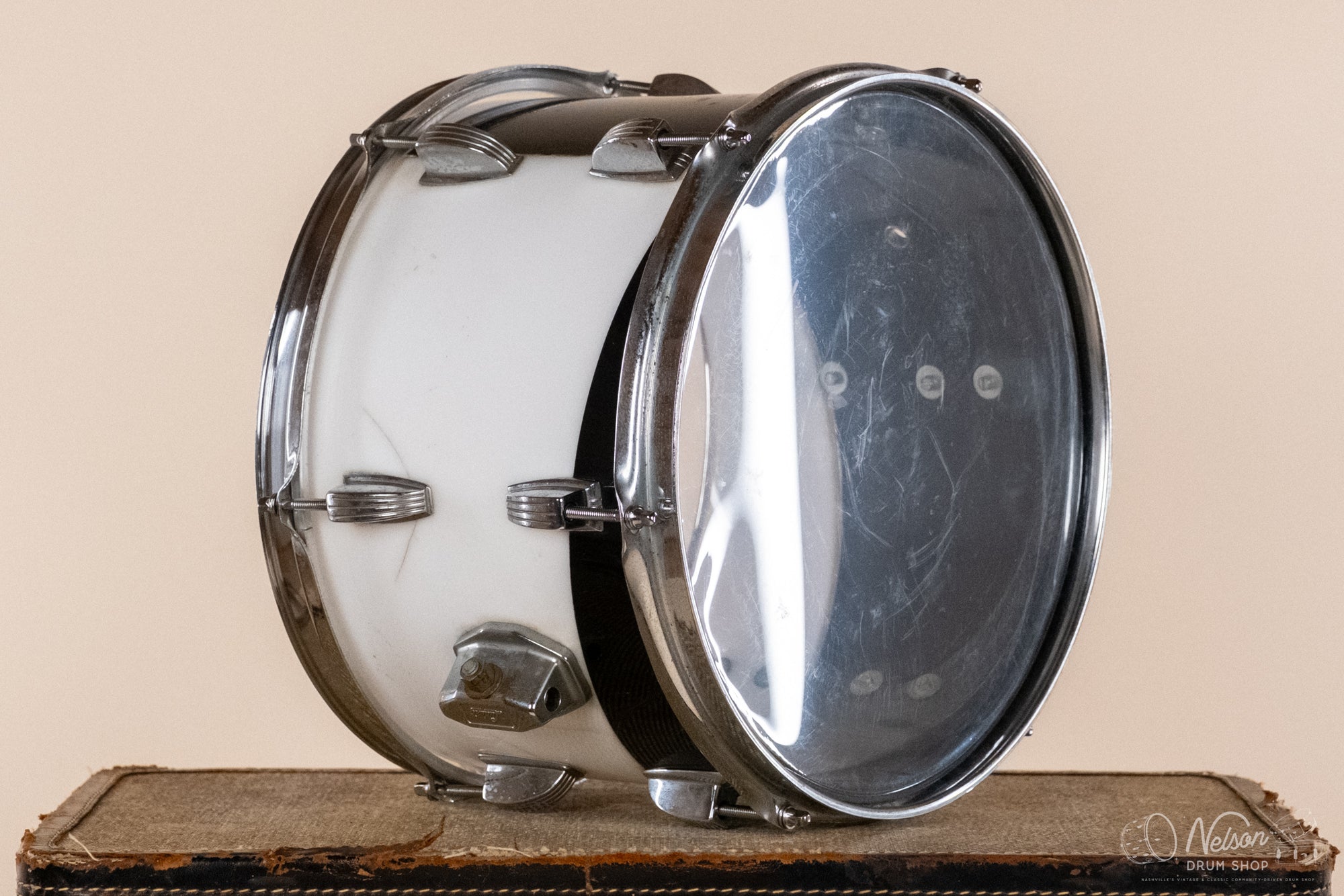 1970s Ludwig Vistalite Pattern E in Black/White - 8x12