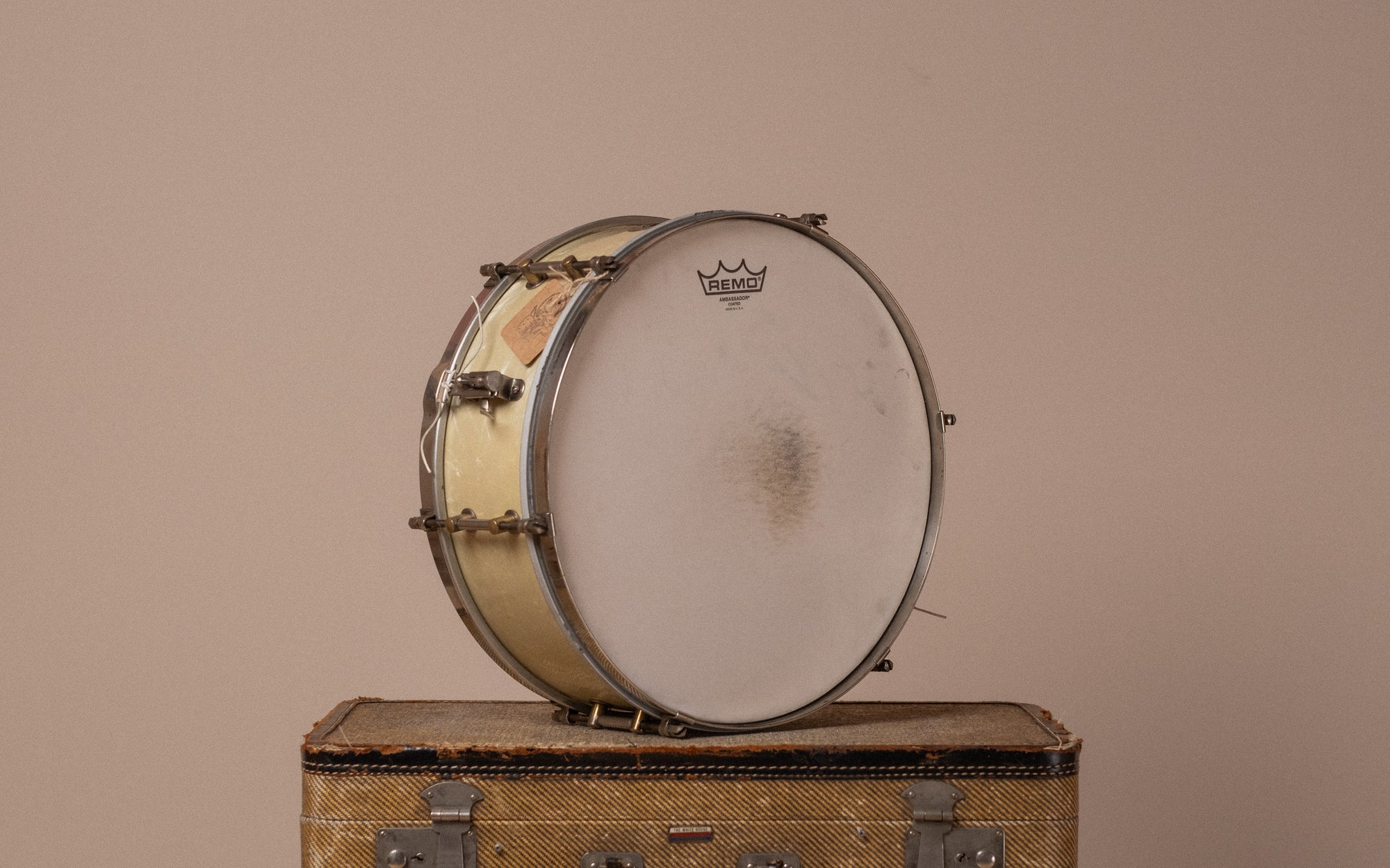 1930s Leedy & Strupe 6 lug in White Marine Pearl - 5x14