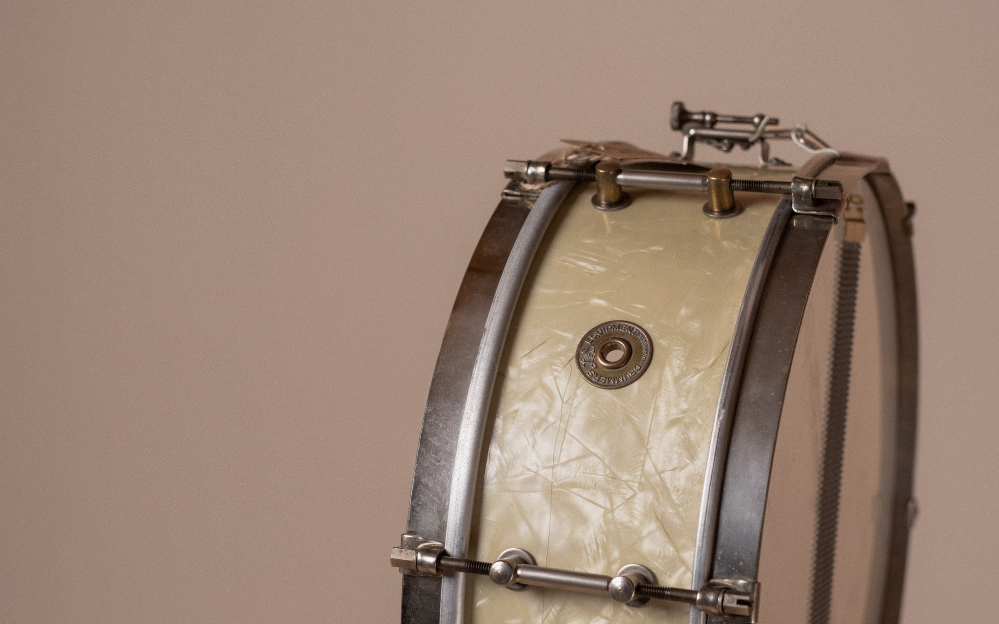 1930s Leedy & Strupe 6 lug in White Marine Pearl - 5x14