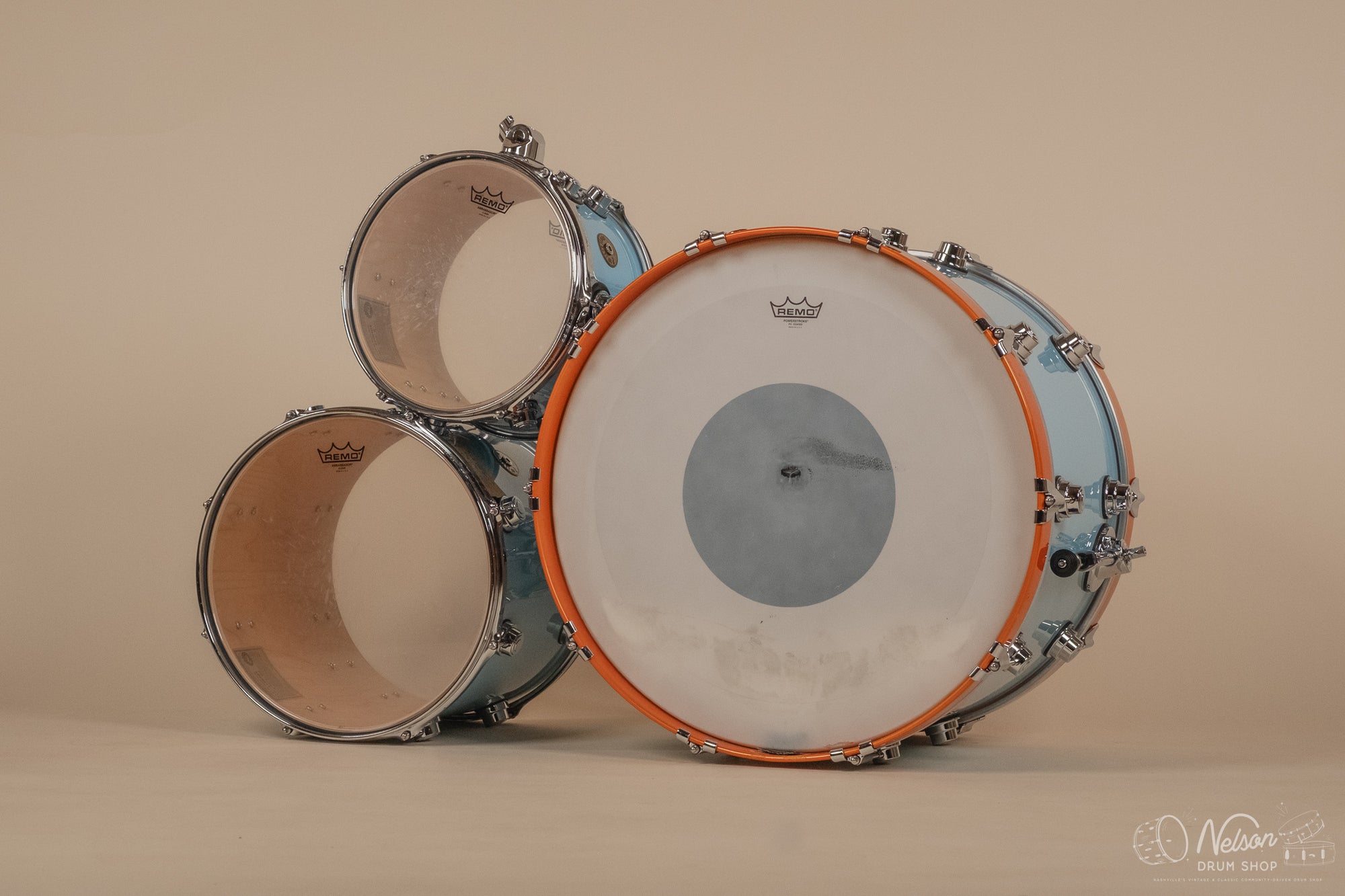 Used DW Jazz Series Maple/Gum in Robin's Egg Blue - 16x23, 13x15, 8x12