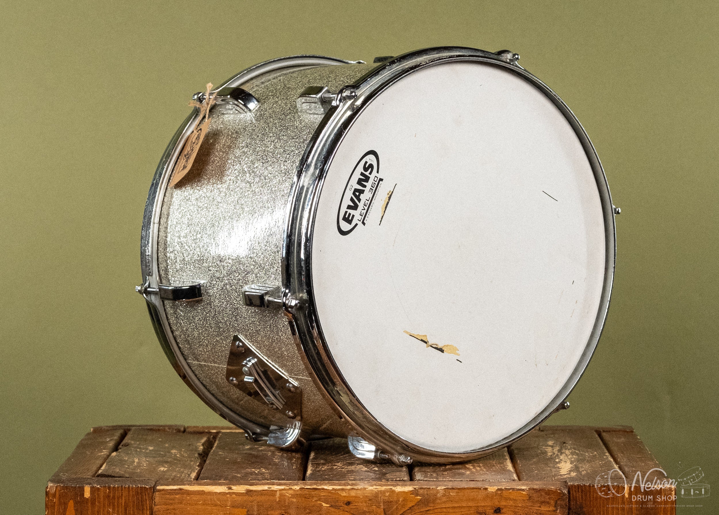 1960s Leedy Tom in Silver Sparkle - 9x13 – Nelson Drum Shop