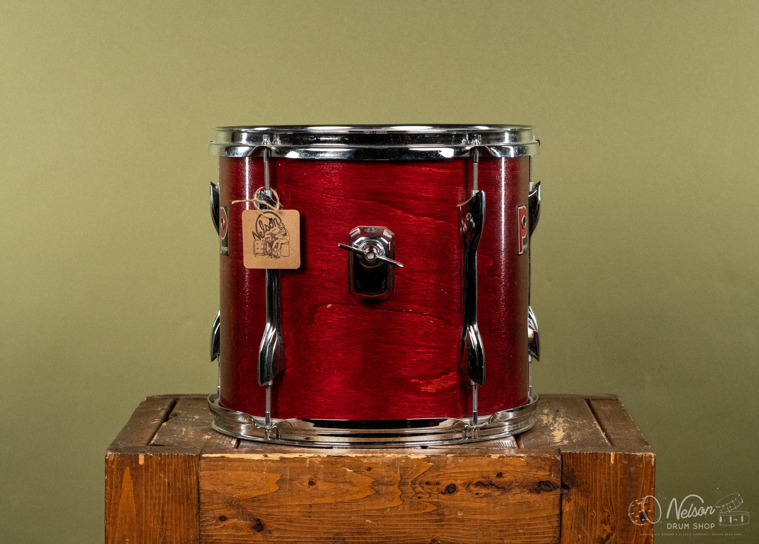 Used Premier Tom in a Ruby Red Stain - 11x12 – Nelson Drum Shop