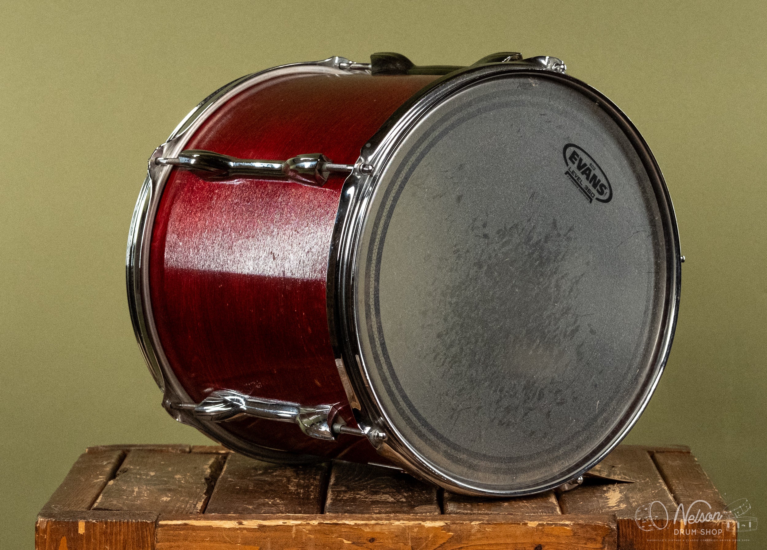 Used Premier Tom in a Ruby Red Stain - 11x12 – Nelson Drum Shop