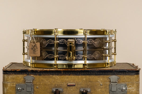 Aldridge Custom Nickel Over Brass Engraved by John Aldridge - 5x14