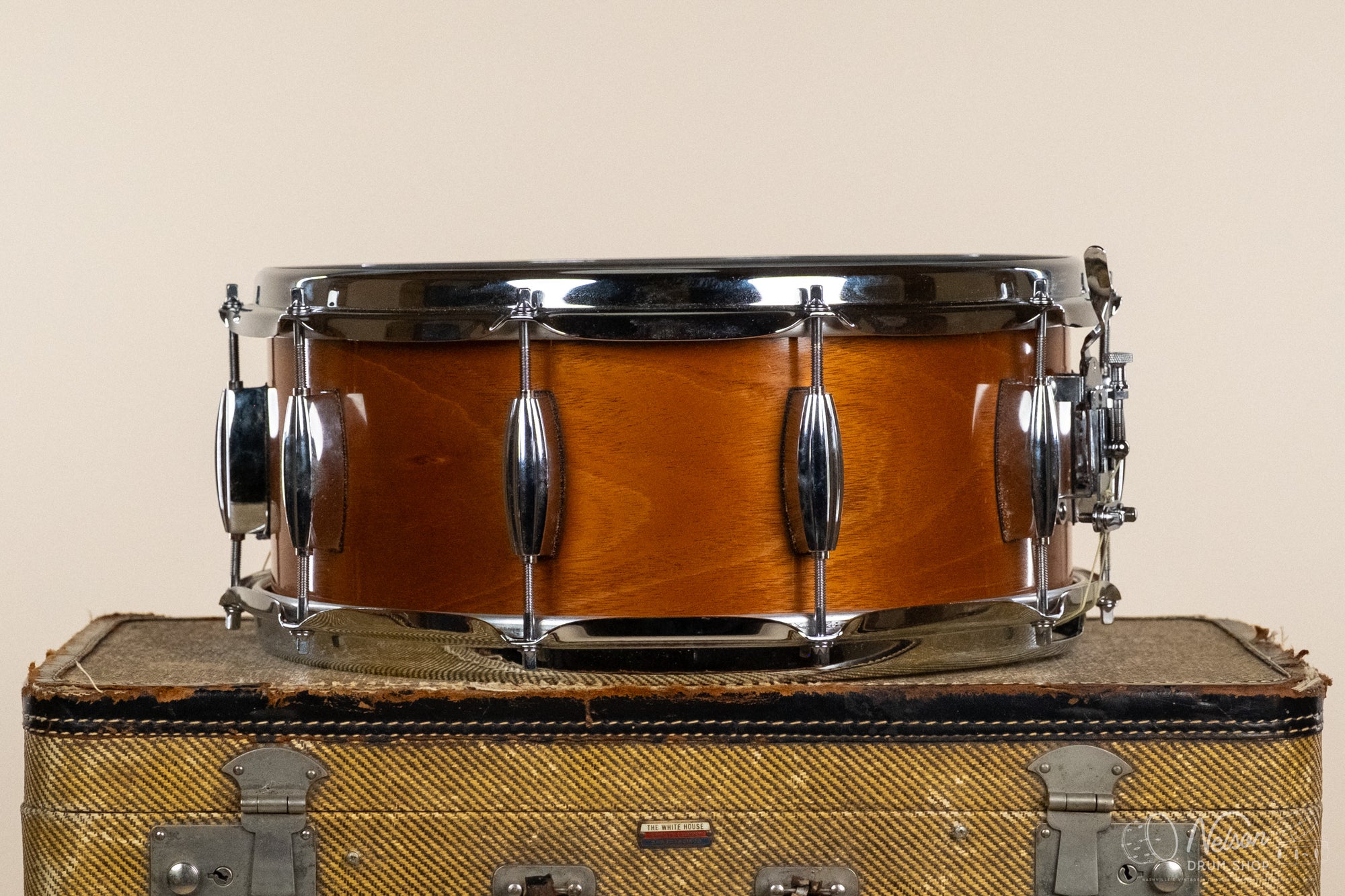 Aldridge Custom Solid Mahogany w/ Birdseye Rings in Gloss Lacquer - 6x14