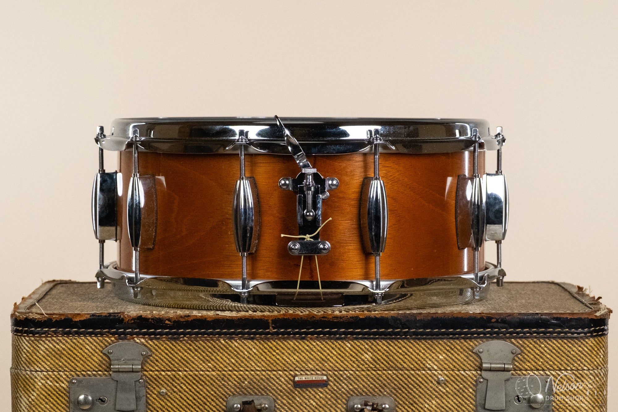 Aldridge Custom Solid Mahogany w/ Birdseye Rings in Gloss Lacquer - 6x14