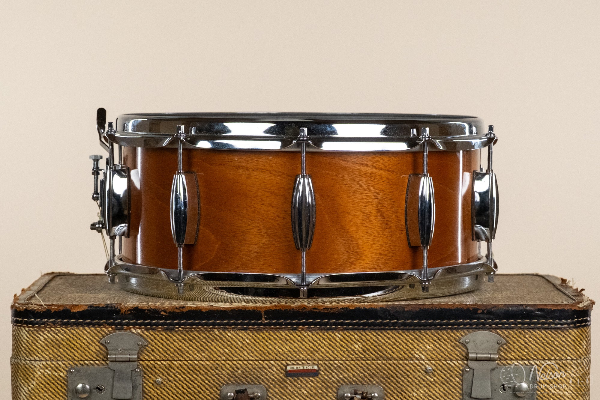 Aldridge Custom Solid Mahogany w/ Birdseye Rings in Gloss Lacquer - 6x14