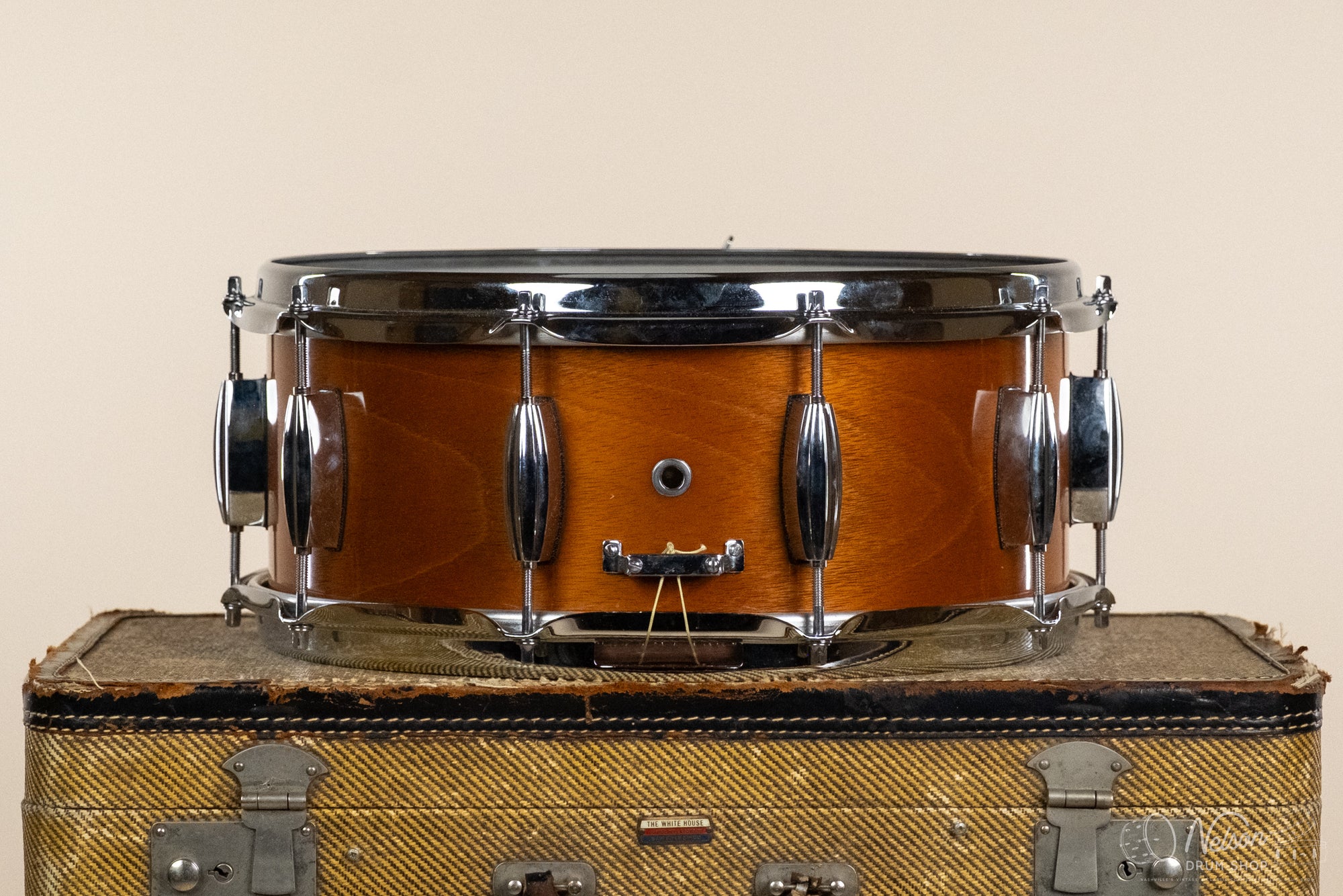 Aldridge Custom Solid Mahogany w/ Birdseye Rings in Gloss Lacquer - 6x14