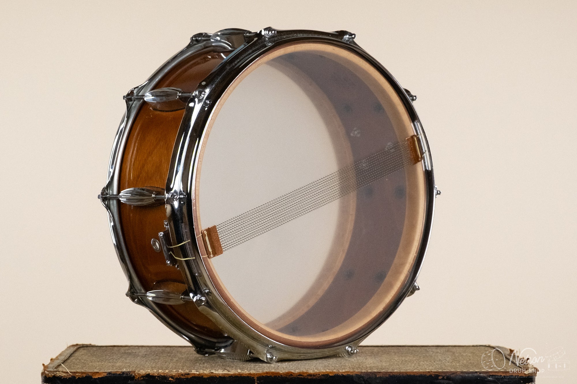 Aldridge Custom Solid Mahogany w/ Birdseye Rings in Gloss Lacquer - 6x14