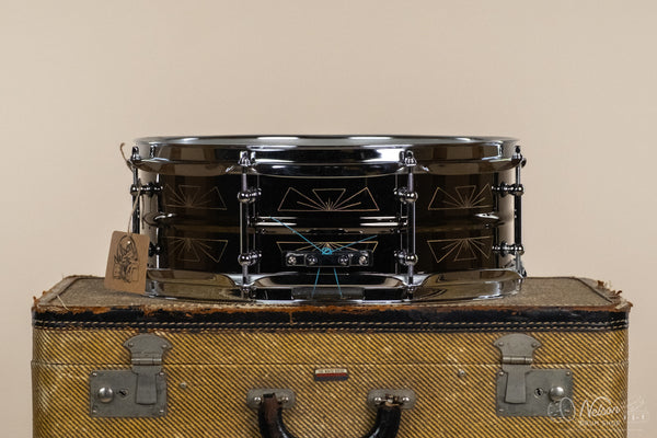 Lucas Aldridge No. 001 Engraved Black Nickel Over Brass - 5x14"
