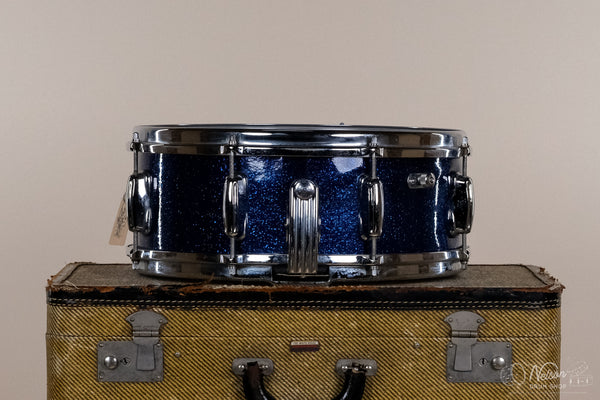 1956-59 Slingerland 'Super Gene Krupa' Solid Shell in Sparkling Blue Pearl - 5.5x14