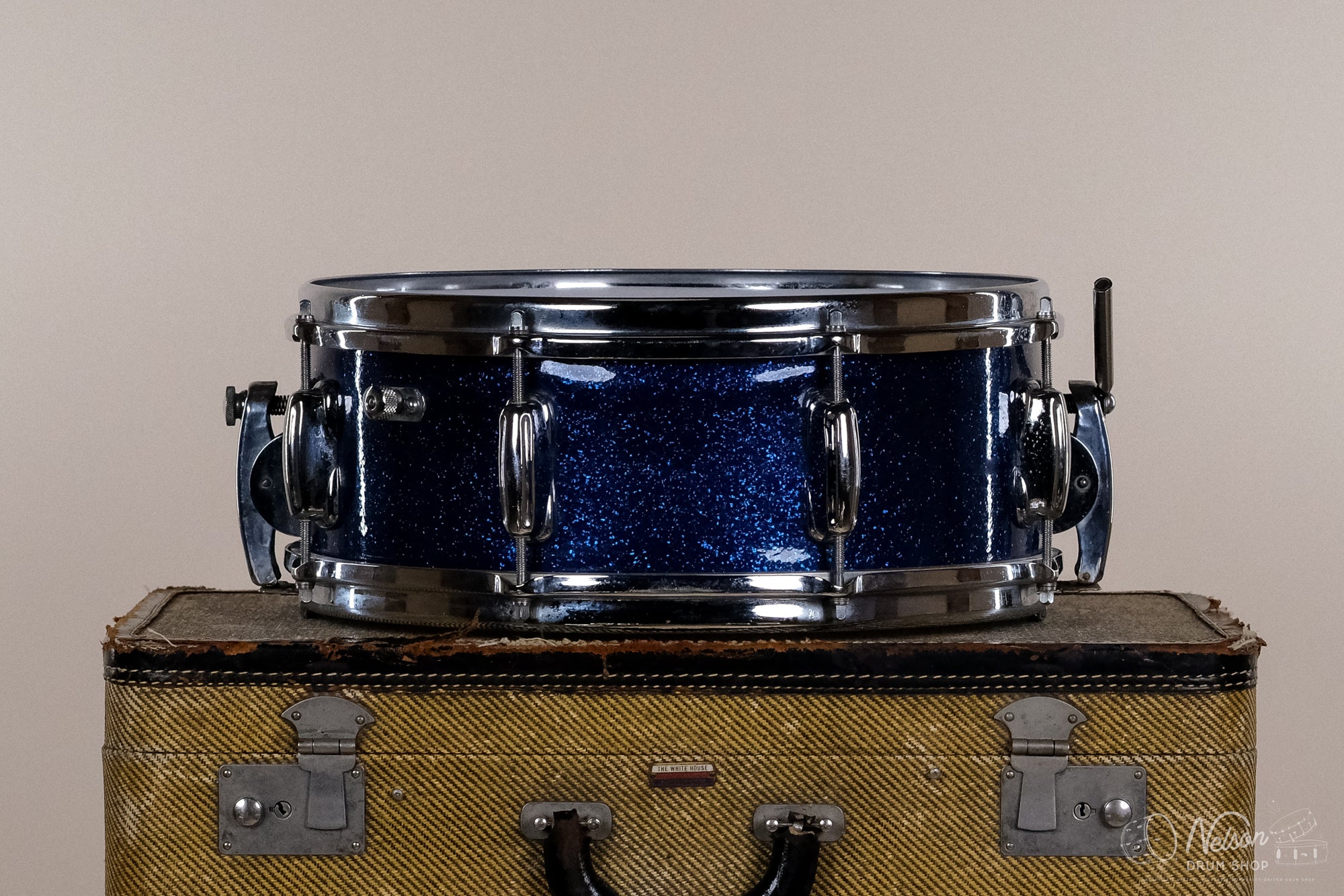 1956-59 Slingerland 'Super Gene Krupa' Solid Shell in Sparkling Blue Pearl - 5.5x14
