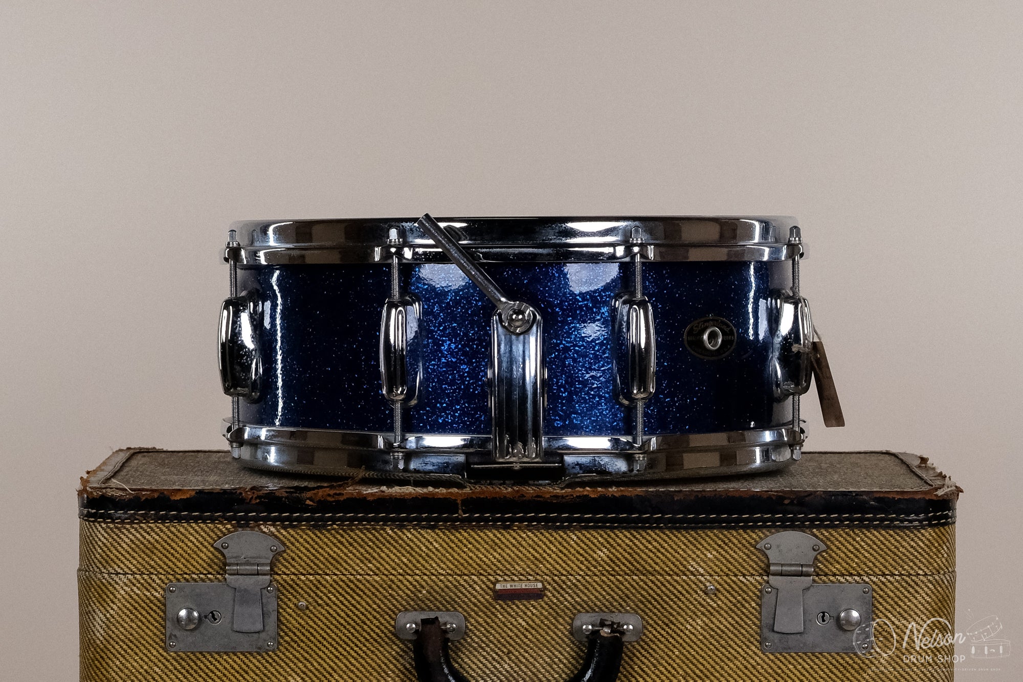 1956-59 Slingerland 'Super Gene Krupa' Solid Shell in Sparkling Blue Pearl - 5.5x14