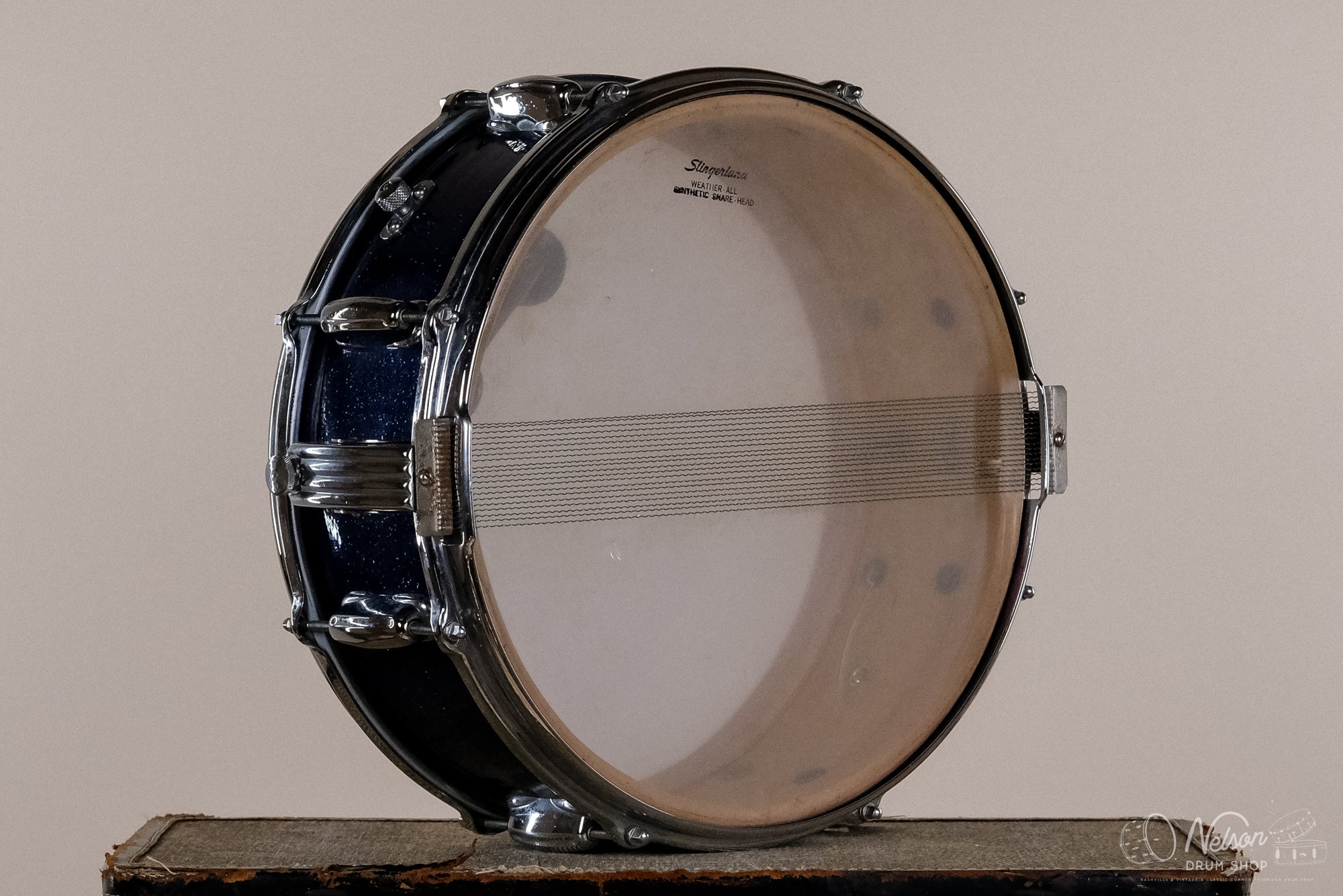 1956-59 Slingerland 'Super Gene Krupa' Solid Shell in Sparkling Blue Pearl - 5.5x14