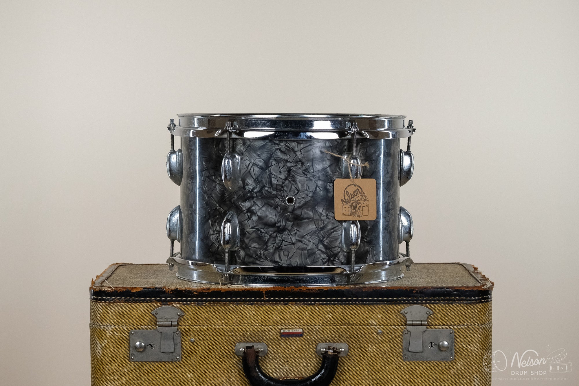 Used MIJ Rack Tom in Black Diamond Pearl - 8x12