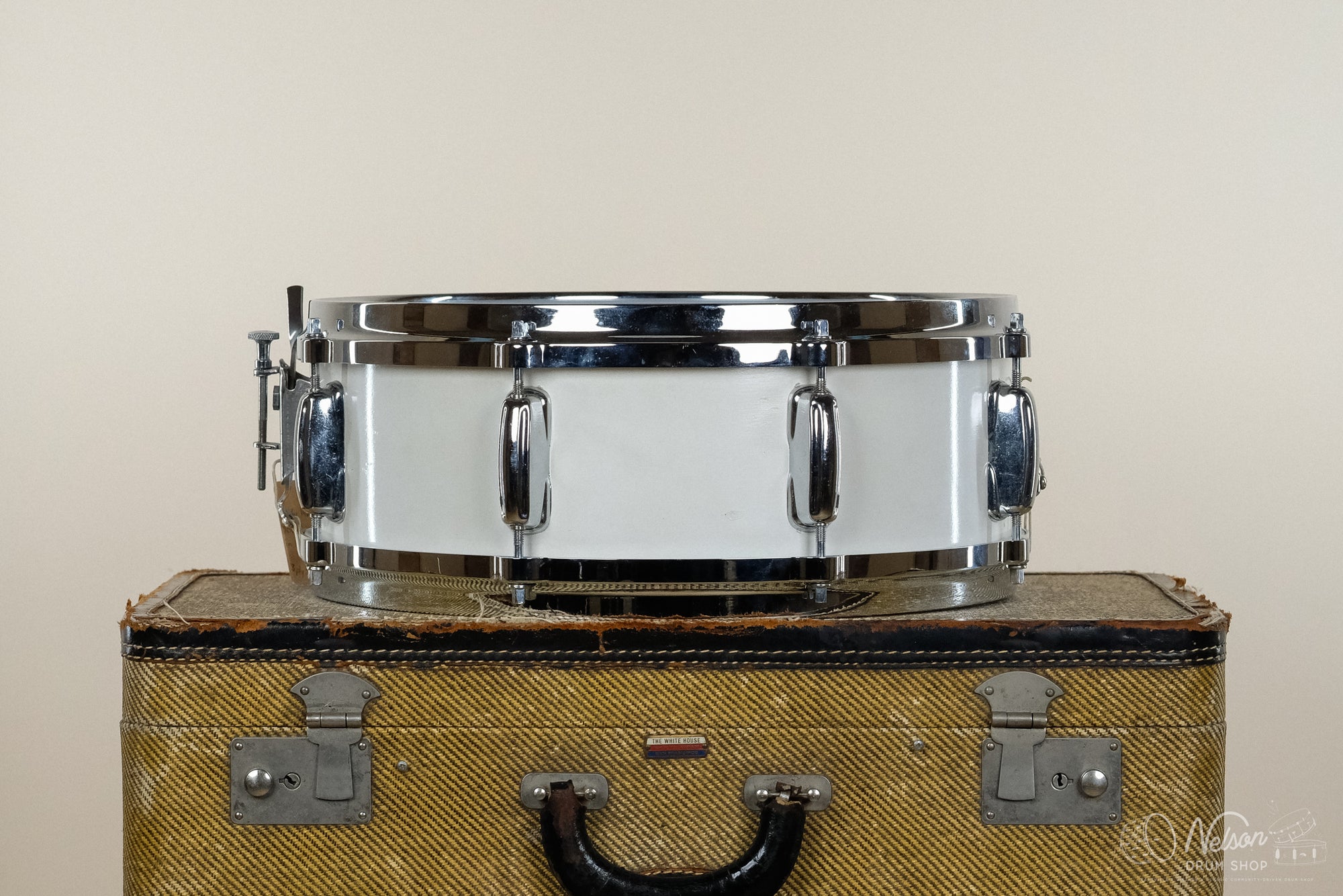 1960s Rogers 'Tower' refinished in White Paint - 5x14