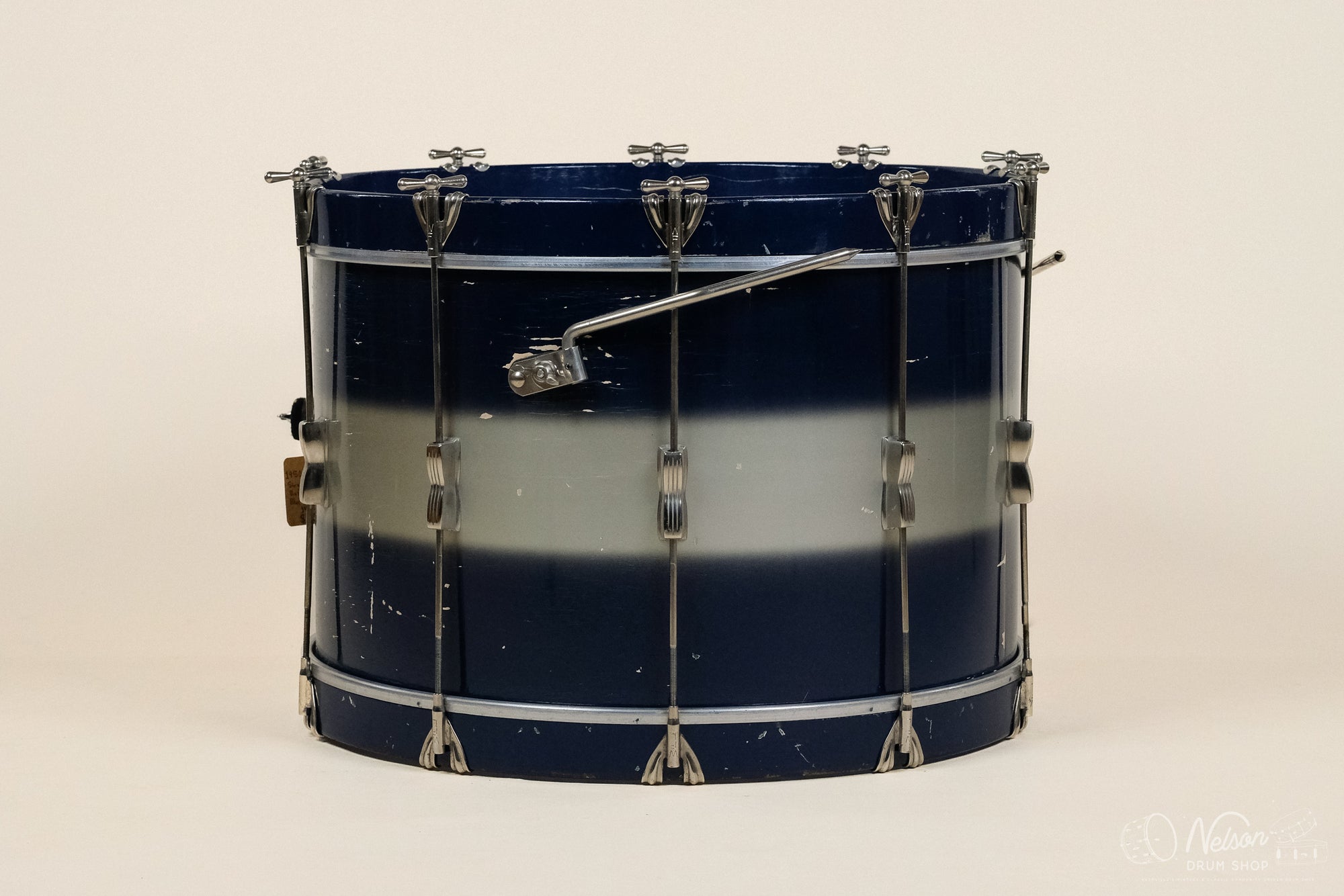 1950s WFL Single-Tension Bass Drum in Blue & Silver Duco - 14x22