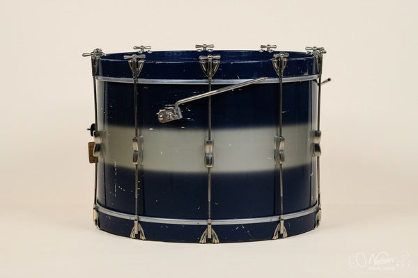 1950s WFL Single-Tension Bass Drum in Blue & Silver Duco - 14x22