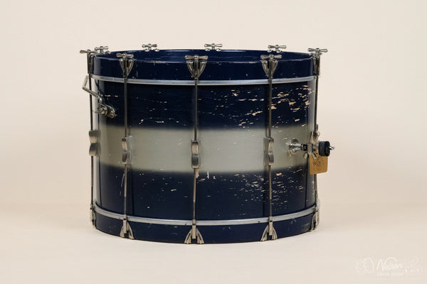 1950s WFL Single-Tension Bass Drum in Blue & Silver Duco - 14x22