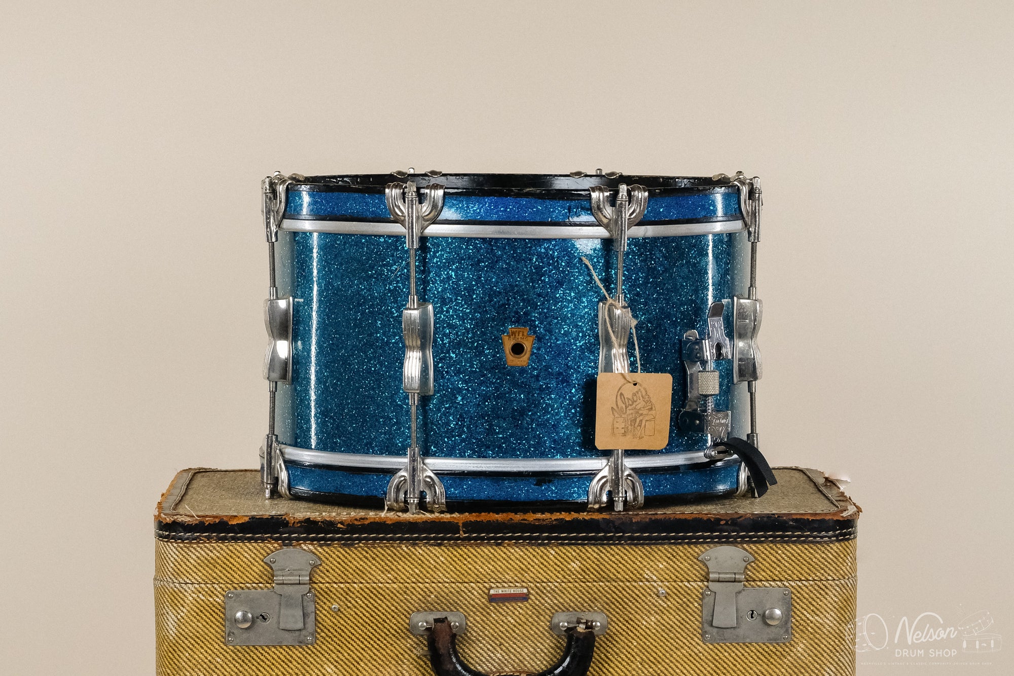 1950s WFL 'Contest Model' No. 472 in Aqua Sparkle - 8x15