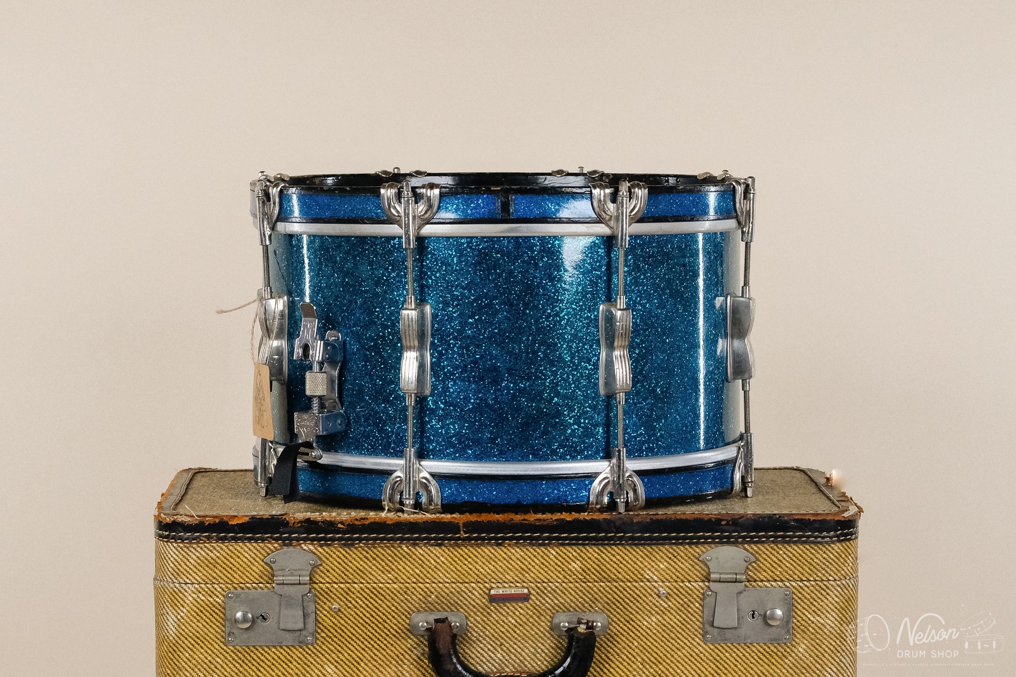 1950s WFL 'Contest Model' No. 472 in Aqua Sparkle - 8x15