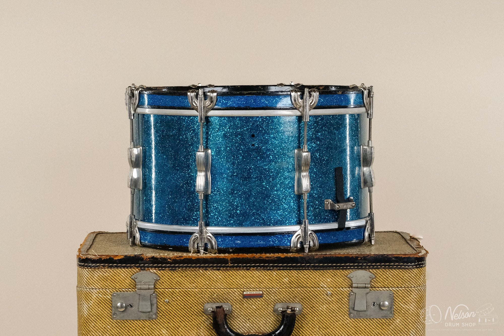 1950s WFL 'Contest Model' No. 472 in Aqua Sparkle - 8x15
