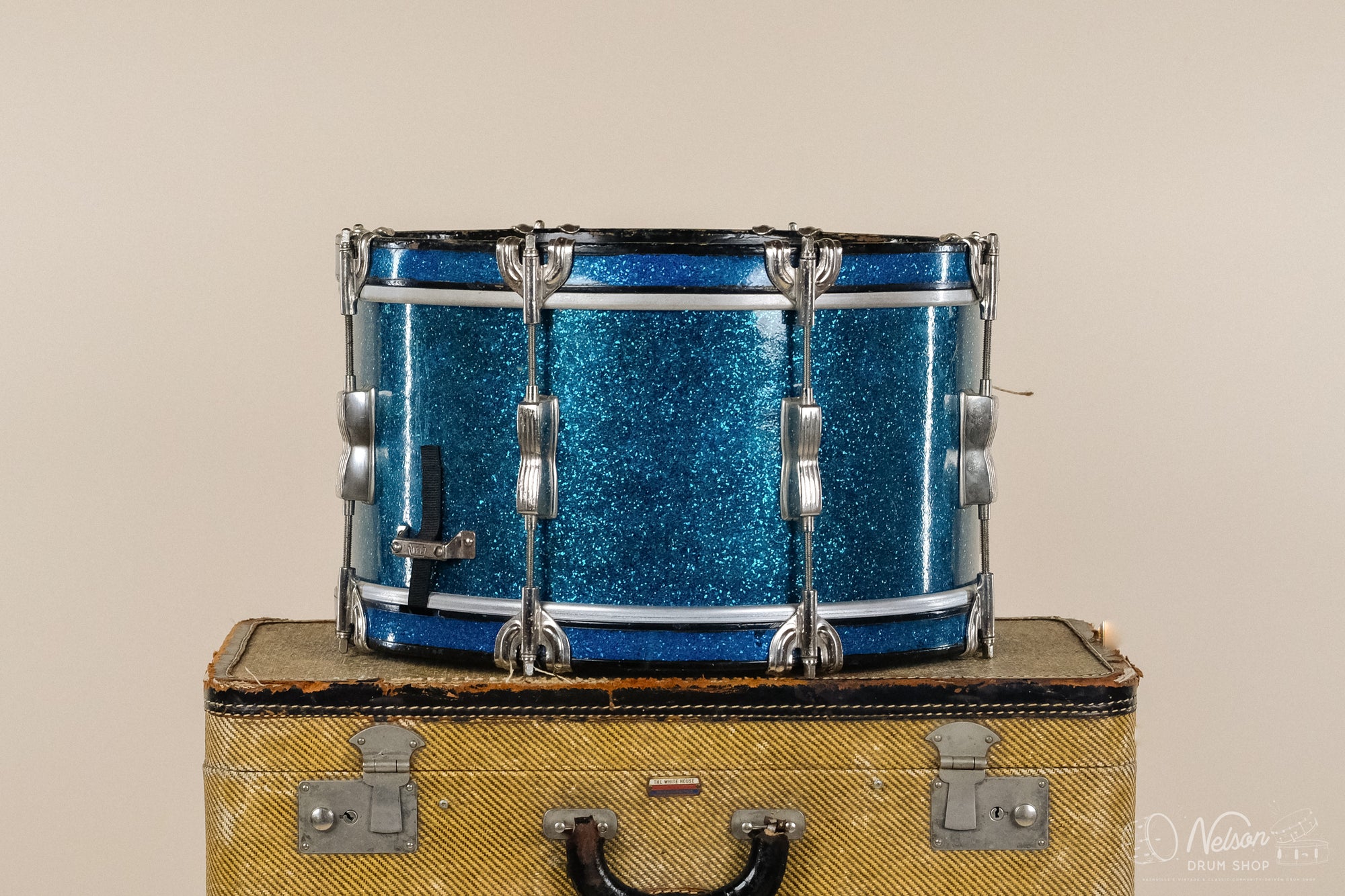 1950s WFL 'Contest Model' No. 472 in Aqua Sparkle - 8x15