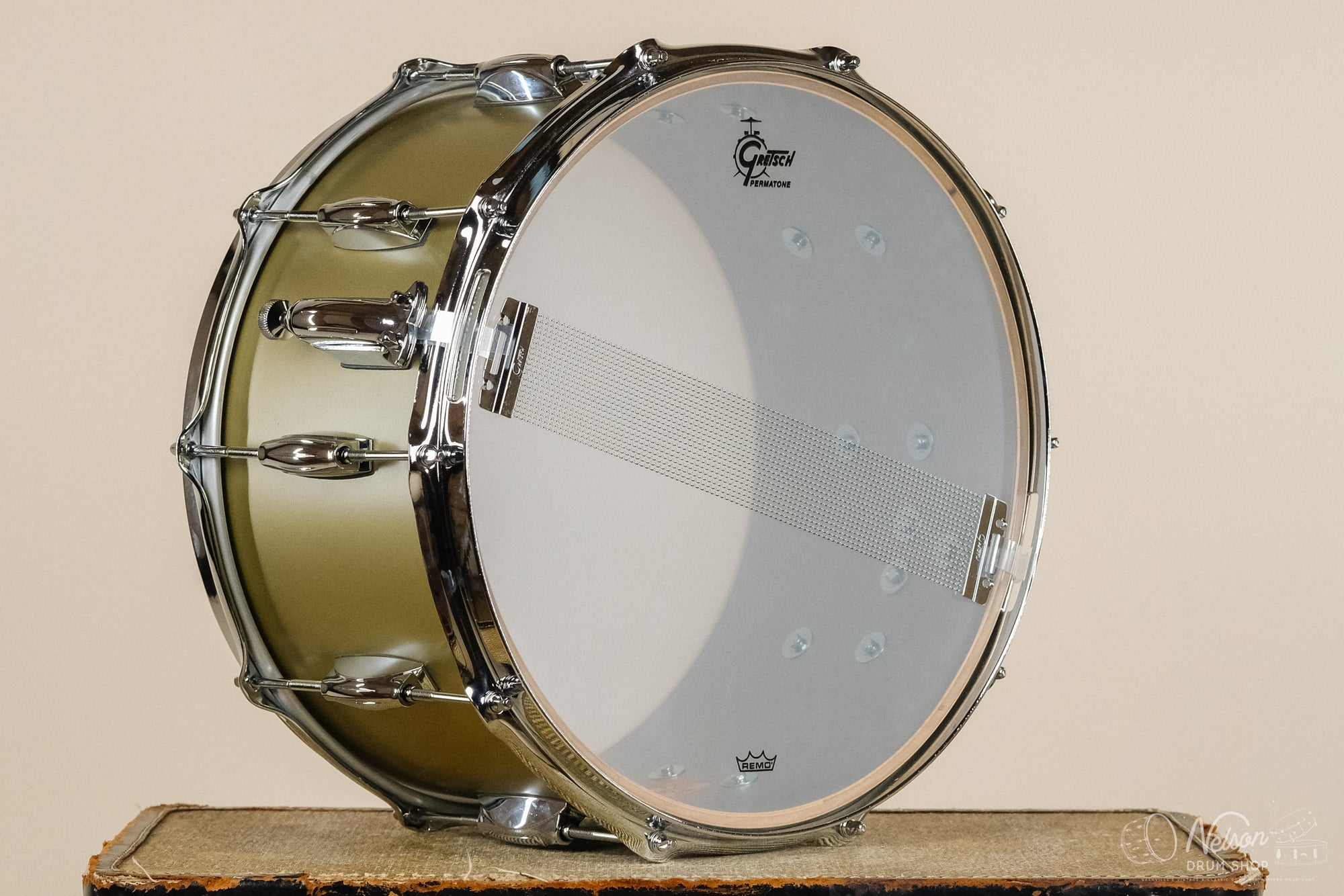 Used Gretsch Broadcaster in Matte Gold Top Lacquer - 8x14