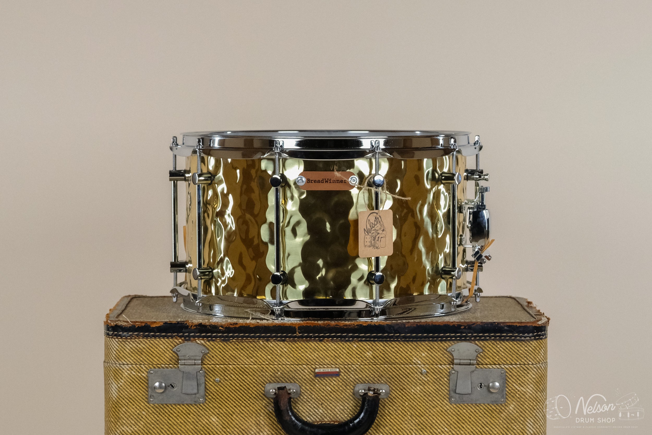BreadWinner Hammered Brass 'HamBra' 8 Lug - 8x14 – Nelson Drum Shop