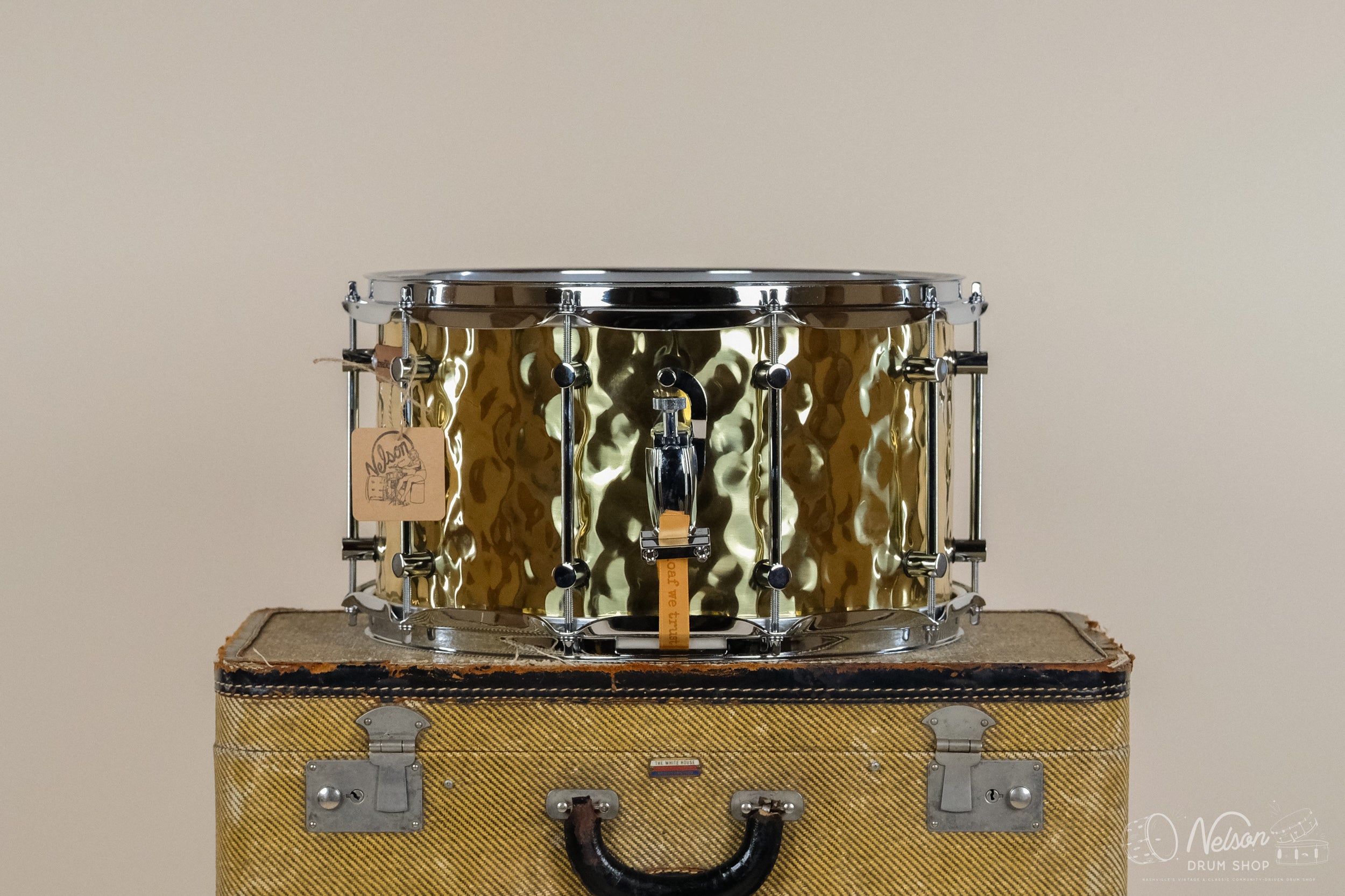 BreadWinner Hammered Brass 'HamBra' 8 Lug - 8x14 – Nelson Drum Shop
