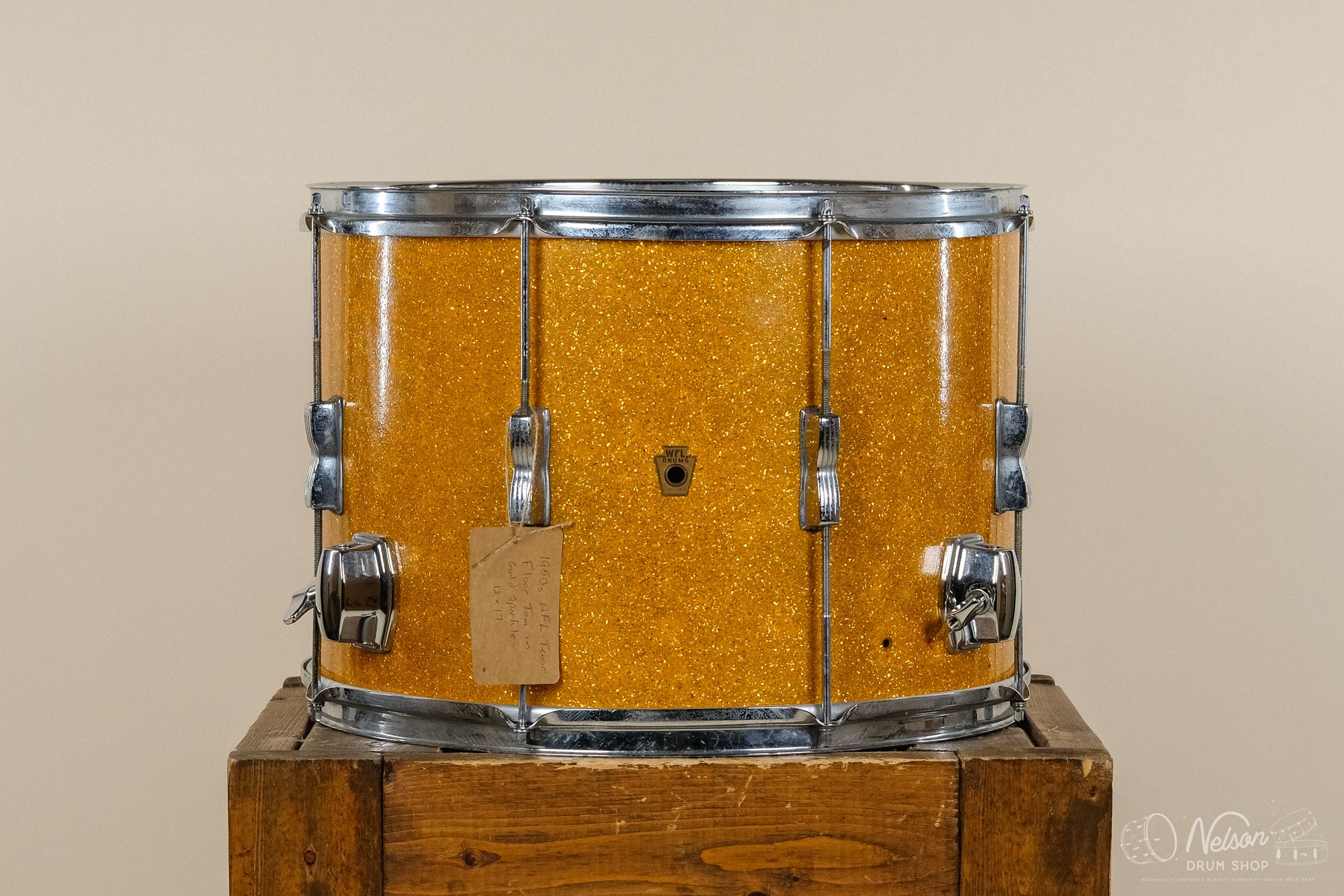 1950s WFL Tenor Floor Tom in Gold Sparkle - 12x17