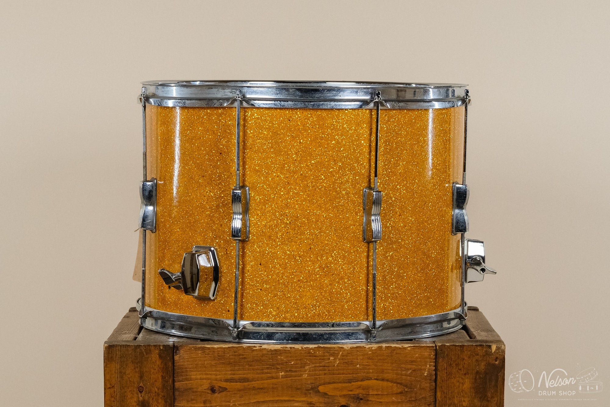 1950s WFL Tenor Floor Tom in Gold Sparkle - 12x17