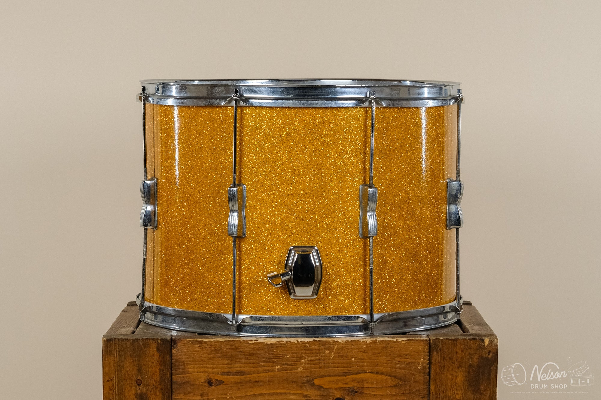 1950s WFL Tenor Floor Tom in Gold Sparkle - 12x17