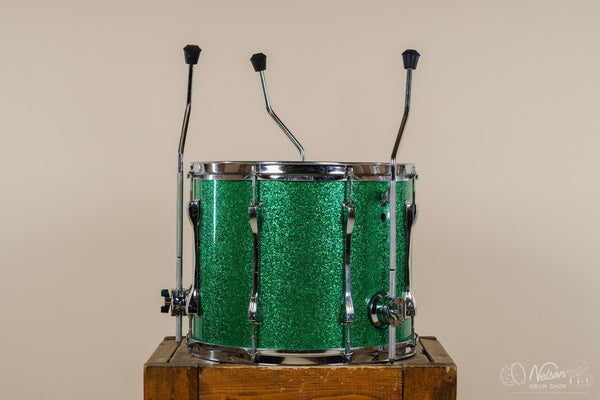 Used Ludwig Converted Marcher Floor Tom in Green Sparkle - 12x15