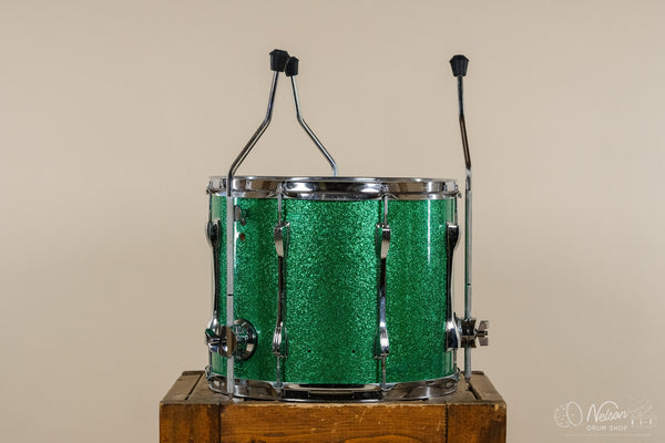 Used Ludwig Converted Marcher Floor Tom in Green Sparkle - 12x15