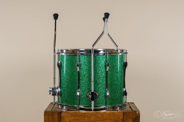 Used Ludwig Converted Marcher Floor Tom in Green Sparkle - 12x15