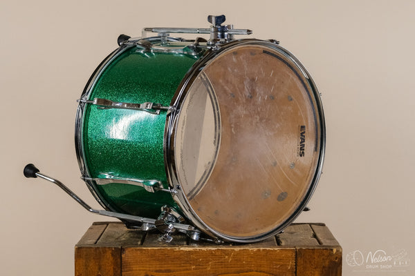 Used Ludwig Converted Marcher Floor Tom in Green Sparkle - 12x15