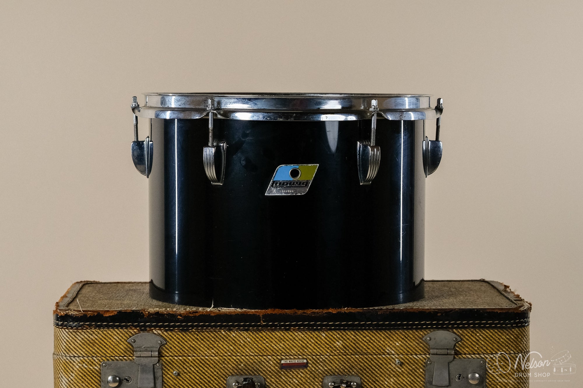 1970s Ludwig Vistalite Concert Tom in Black - 9x13