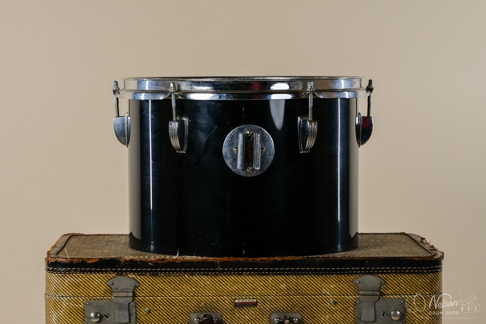 1970s Ludwig Vistalite Concert Tom in Black - 9x13