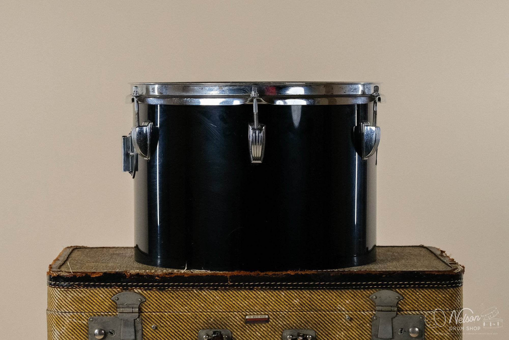 1970s Ludwig Vistalite Concert Tom in Black - 9x13