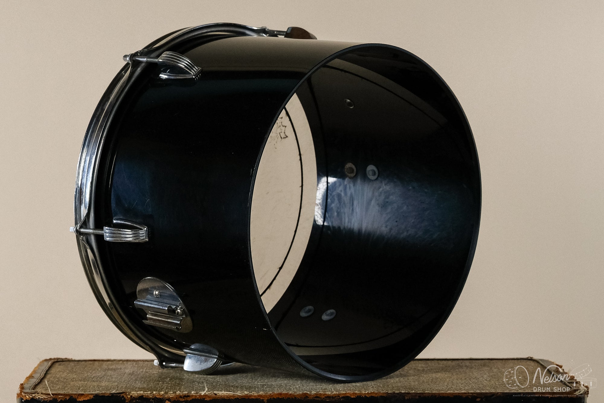 1970s Ludwig Vistalite Concert Tom in Black - 9x13