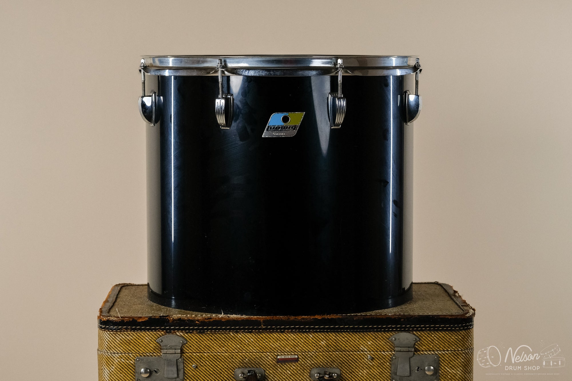 1970s Ludwig Vistalite Concert Tom in Black - 14x16