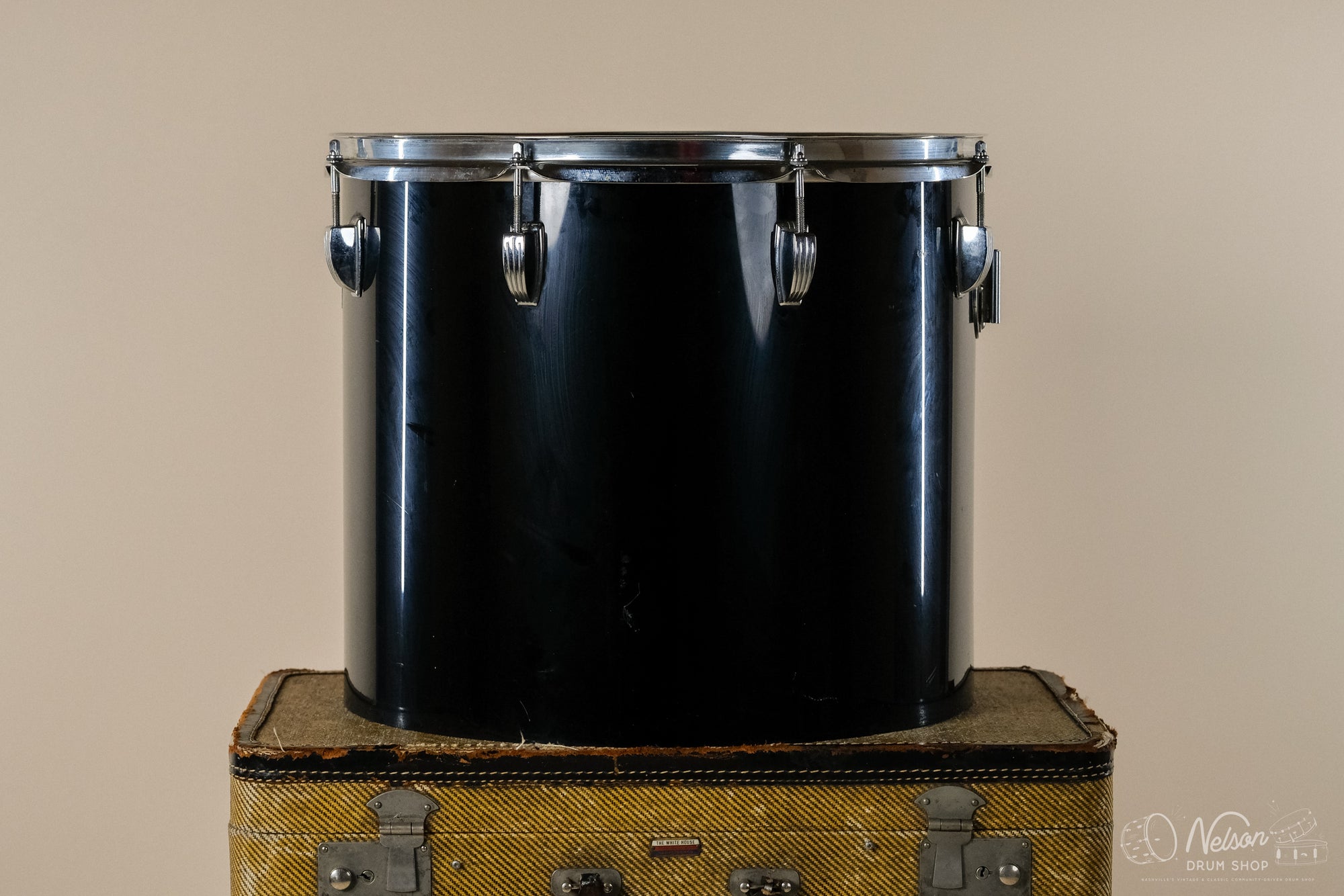 1970s Ludwig Vistalite Concert Tom in Black - 14x16