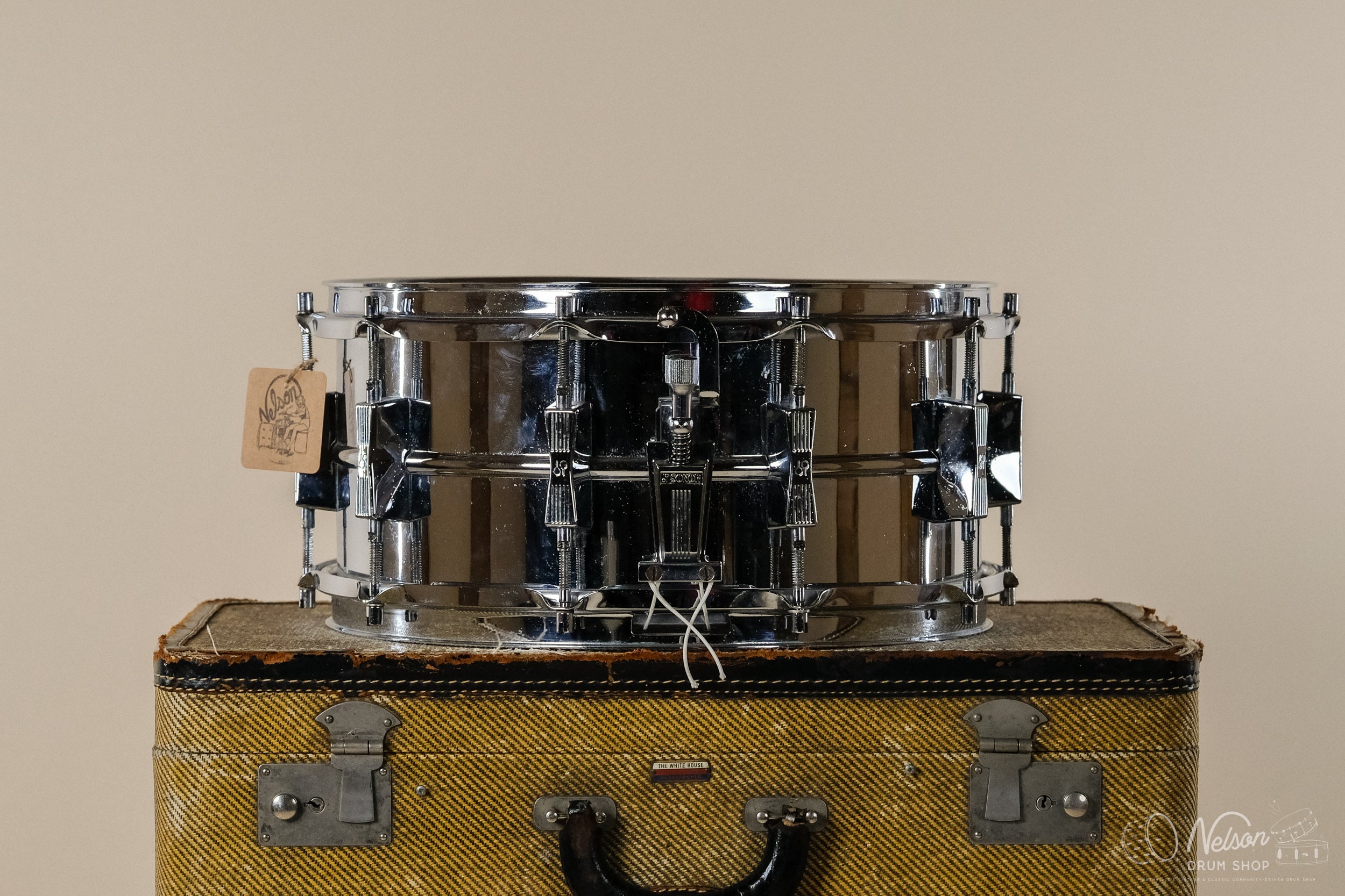 1980s Sonor D 506 Ferromanganese Steel - 6.5x14 – Nelson Drum Shop