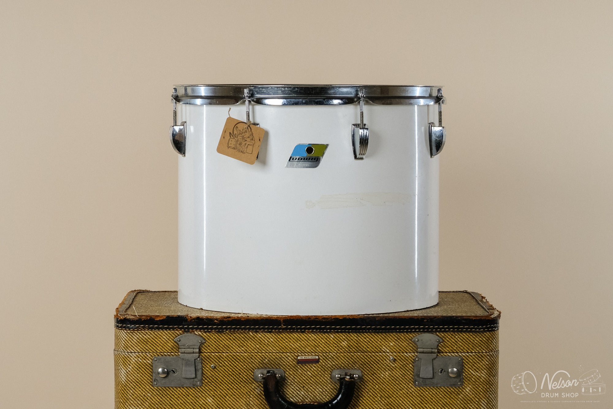 1970s Ludwig Concert Tom in White Cortex - 12x15