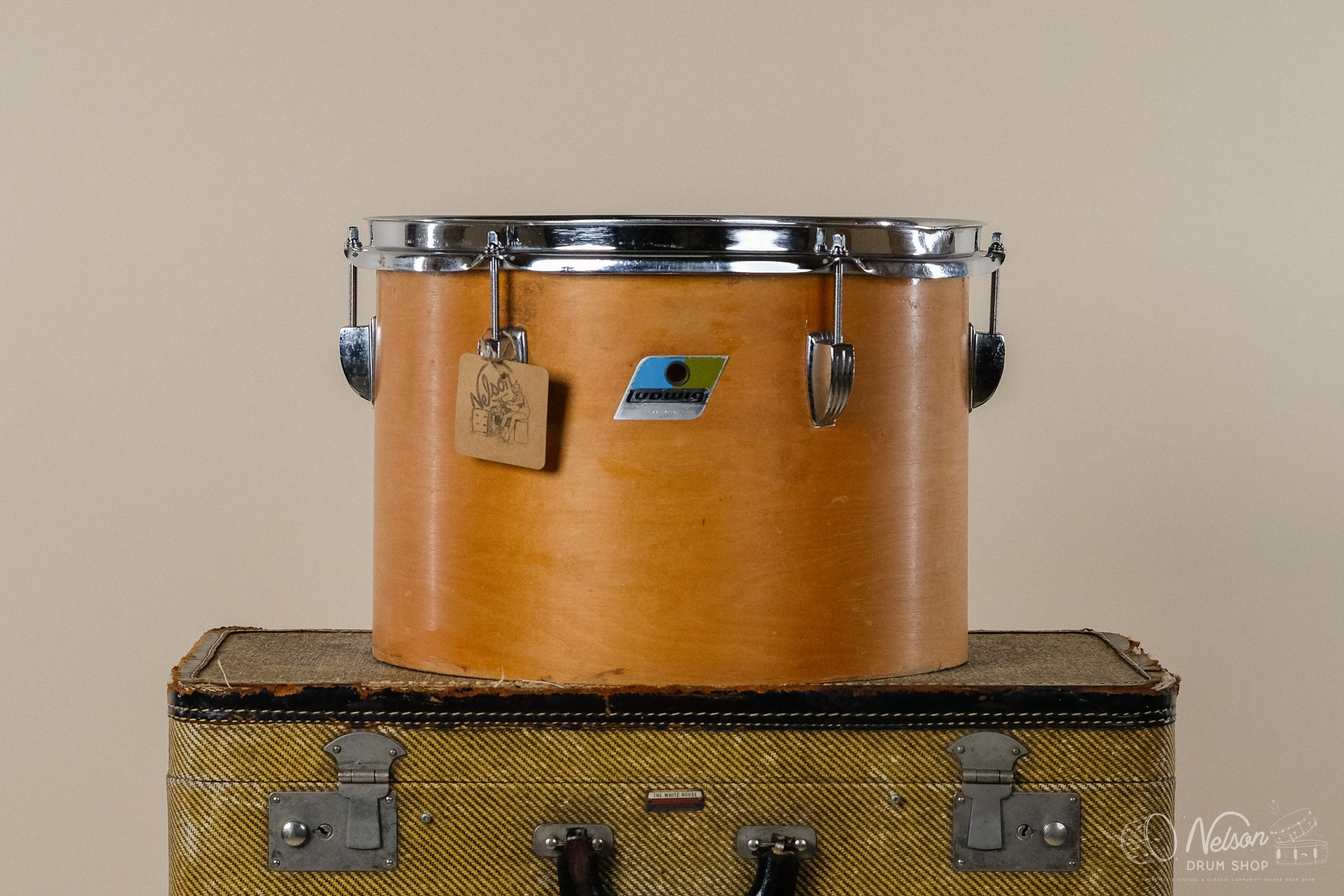 1970s Ludwig Concert Tom in Maple Thermogloss - 9x13 – Nelson Drum