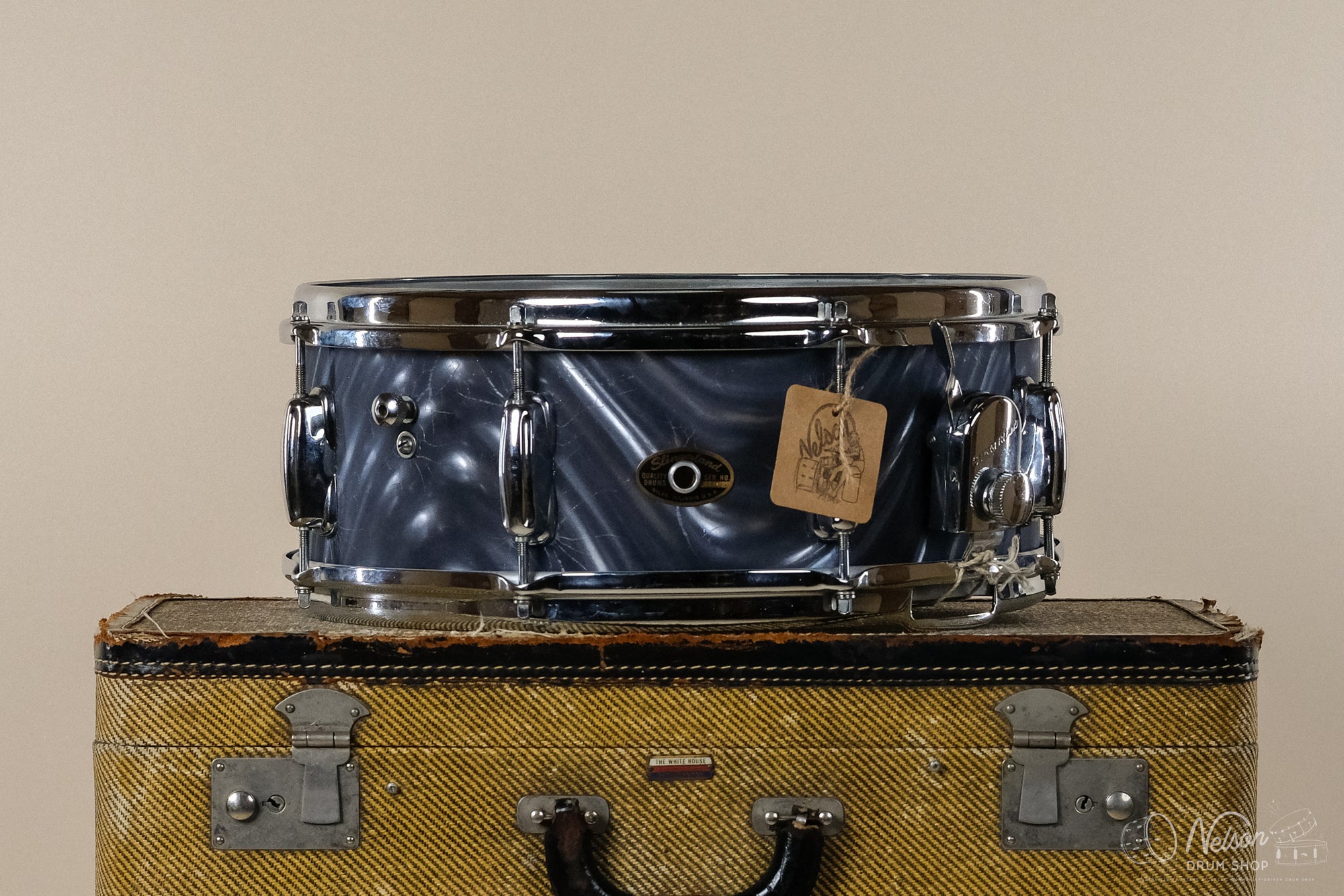 1960s Slingerland 'Artist Model' in Charcoal Satin Flame - 5.5x14"