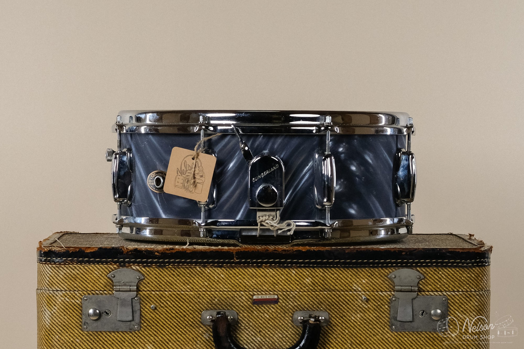 1960s Slingerland 'Artist Model' in Charcoal Satin Flame - 5.5x14"