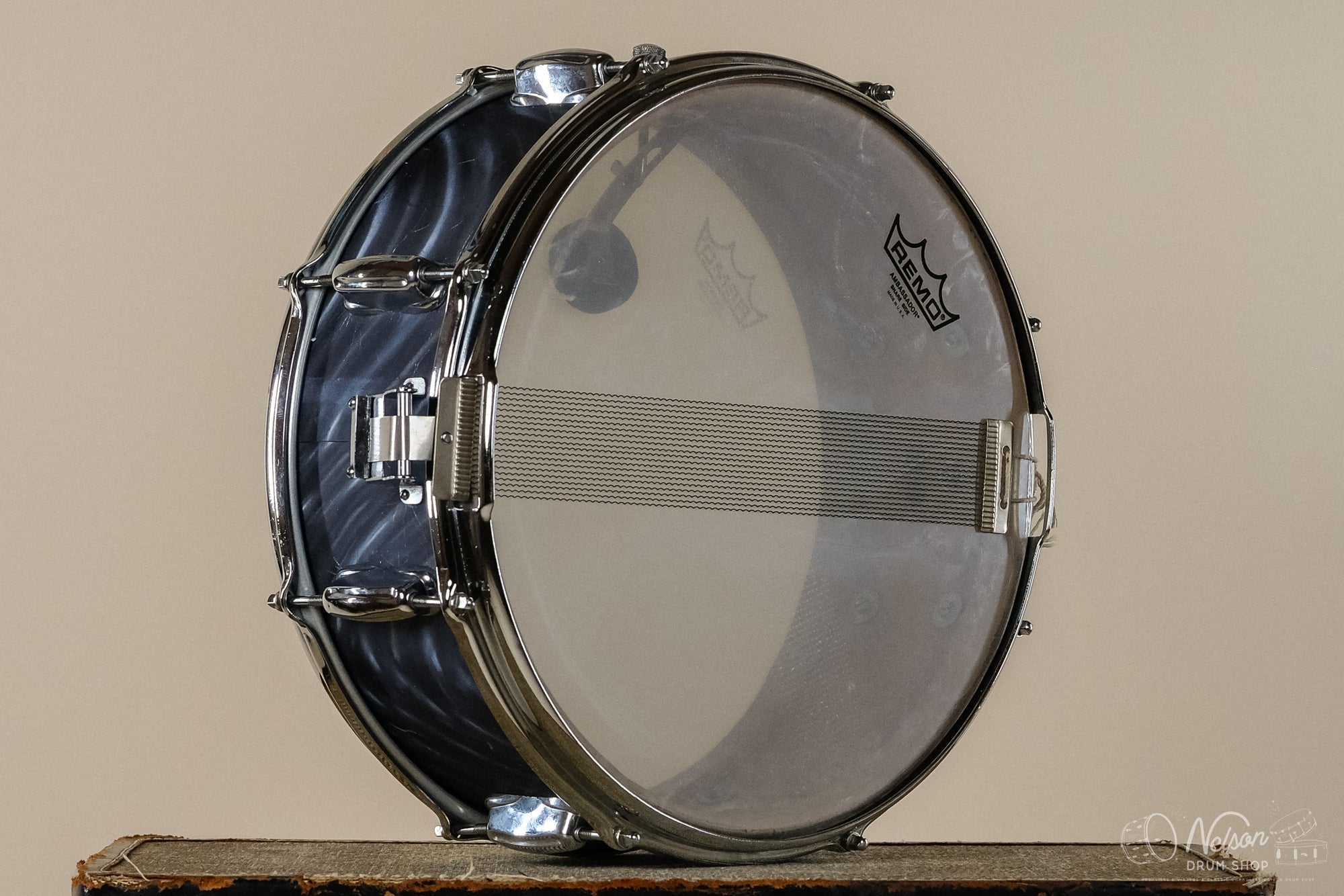 1960s Slingerland 'Artist Model' in Charcoal Satin Flame - 5.5x14"